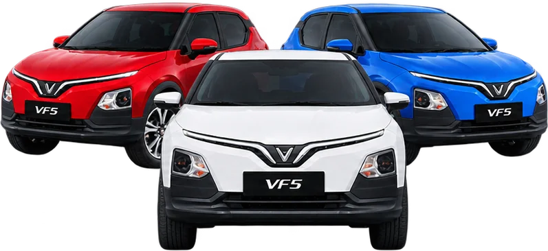 VinFast VF5 màu Trắng, Đỏ, Xanh dương